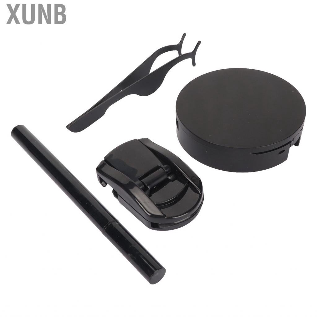 Xunb Eyeliner Eyelashes Kit  Compact Easy To Use False 2 Pair for Makeup
