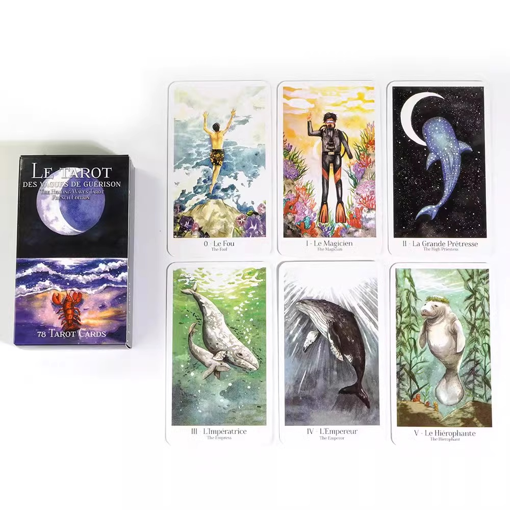 Creative The Healing Waves Tarot Cards Wizard Oceanic Deck Amazing Oracle Card