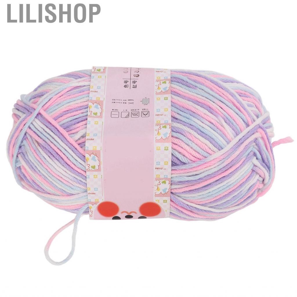 Lilishop Cotton Yarn Soft Comfortable Flower Color 6 Strands Breathability Crochet