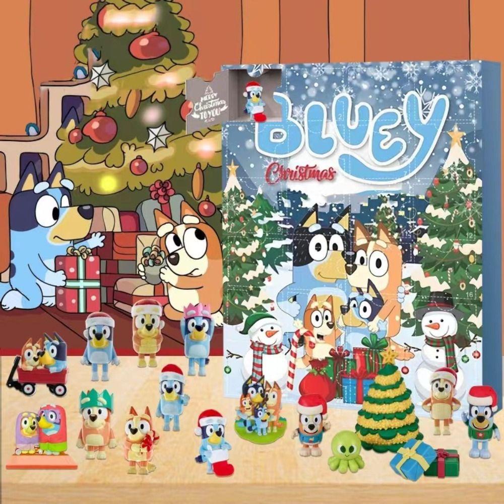 Lịch Giáng Sinh 24 Ngày Đếm Ngược Hình stitch bruy mini Dễ Thương Kèm Hộp Quà Tặng Cho Bé