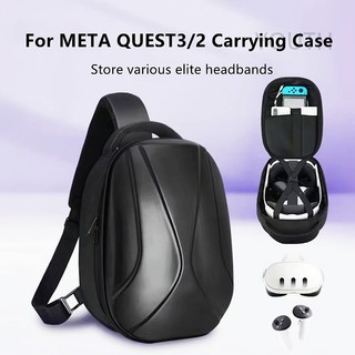  Dành cho hộp đựng Quest 3 Tương thích với Meta Quest 3 / 2, Ba lô đeo vai cho dây đeo đầu và bộ điều khiển Elite Phụ kiện túi cứng