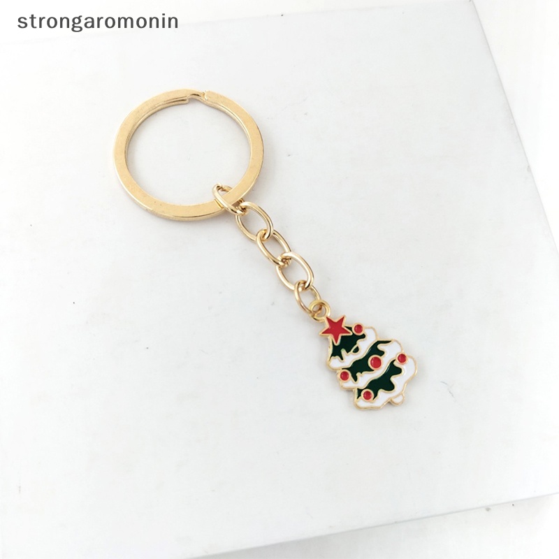 St Móc Khóa Hình Ông Già Noel Bông Tuyết / Hoa Tuyết Làm Quà Tặng Giáng Sinh Cho Nam Và Nữ st