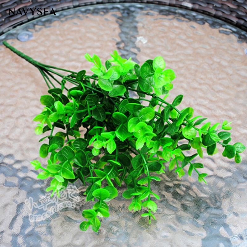 1 Cành Lá Cây Khuynh Diệp 7 Nhánh Bằng Nhựa Nhân Tạo Trang Trí Nhà Cửa