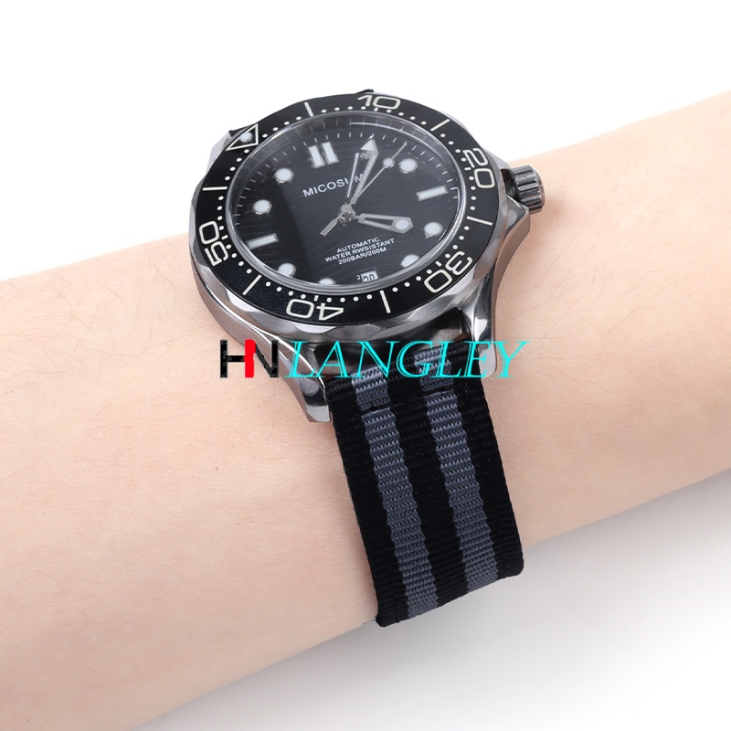 Dây Đeo Đồng Hồ Thể Thao Bằng Vải Bạt Nilon Tháo Lắp Nhanh 20mm 22mm Thông Dụng Cho Nam Và Nữ