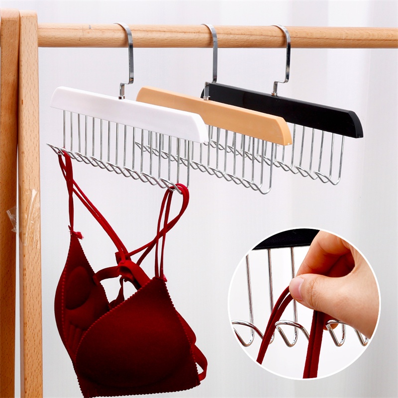 Móc Treo Cà Vạt / Đồ Lót 8 Móc Bằng Gỗ Đa Năng Tiện Dụng Cho Gia Đình