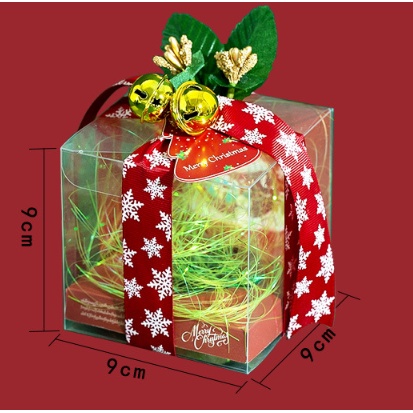 Hộp Đựng Quà Giáng Sinh Bằng Kim Loại Có Đèn Led Trước