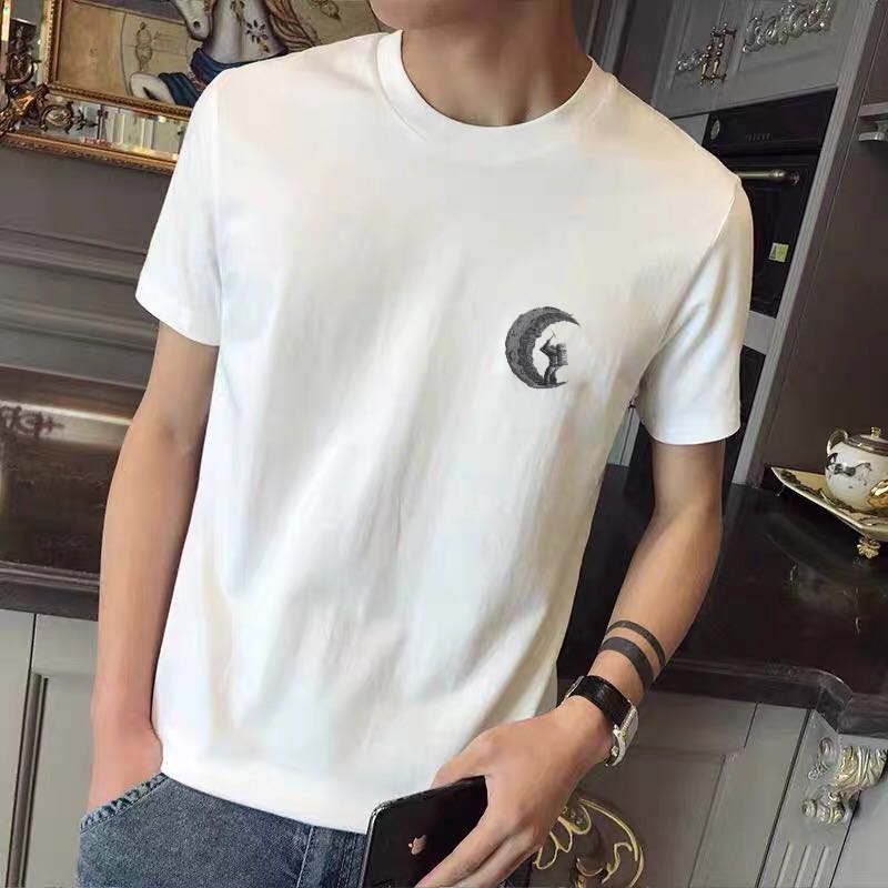 Áo Thun Tay Ngắn Thiết Kế Mới Thời Trang Theo Phong Cách Hồng Kông Cho Nam