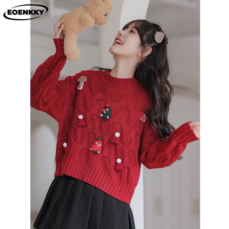 EOENKKY Áo Len áo khoác cardigan Trendy Đơn giản Phong cách thời trang WXF23B0PJX 46Z231117