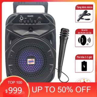 Loa bluetooth mini hát karaoke tặng kèm mic KA99 - Micro loa blutooth karaoke không dây mini