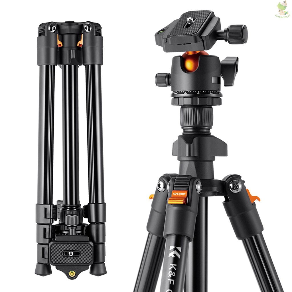 Giá Đỡ Ba Chân Bằng Hợp Kim Nhôm k & f Kích Thước 160cm / 62.99 max. Phụ Kiện Tải Trọng 8kg / 17.64lbs Góc Thấp came-1120