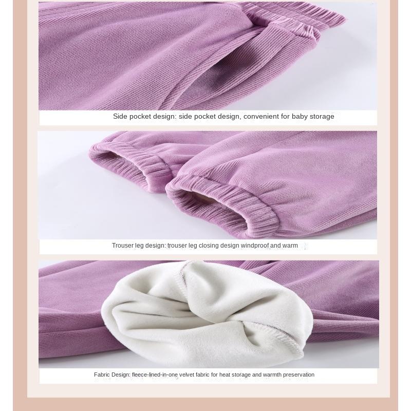 Quần Dài Thể Thao Lót Lông Cừu Dày Giữ Nhiệt Thời Trang Cho Bé