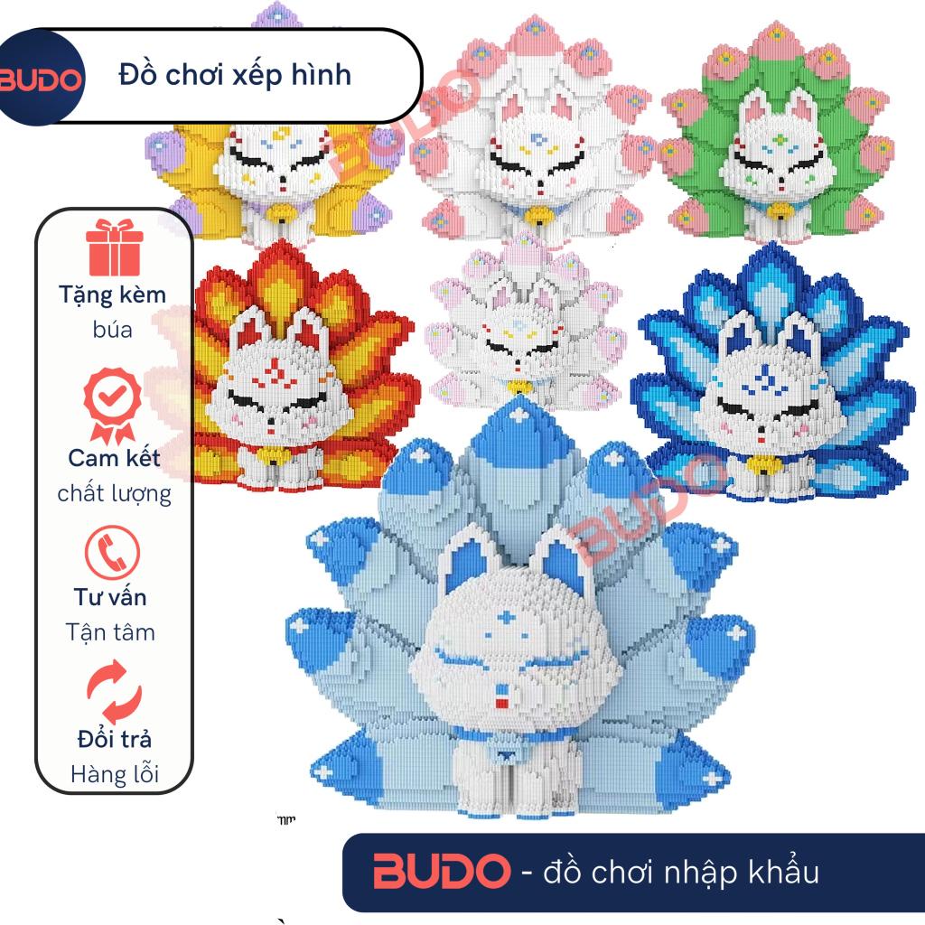 [ 50 CM ] mô hình đồ chơi lắp ráp cáo 9 đuôi hồ ly 9 đuôi 30cm size nhỏ mô hình cỡ lớn nano 3D B-XI 