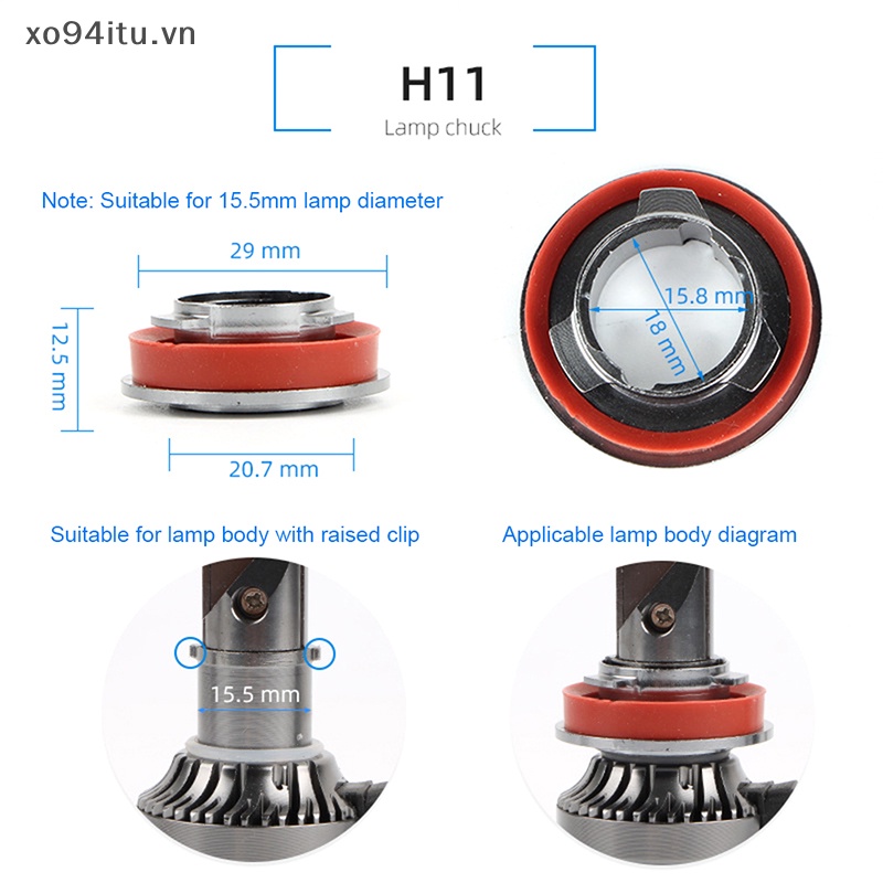 Xoitu Đế Kẹp Đèn Pha led h7-9005 / 9006 / 9012 / h11 / h7 / h4 / h3 / h1 Cho Xe Hơi vn