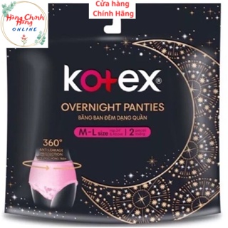 Băng vệ sinh dạng quần Kotex 2 chiếc gói Siêu chống tràn ban đêm nhà phân