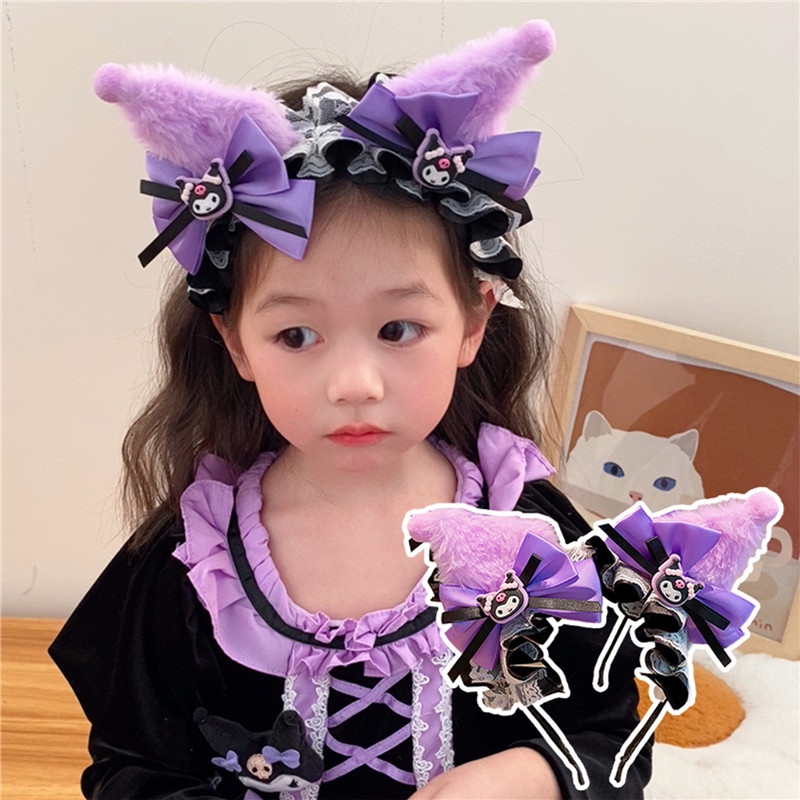 Băng Đô Tai Mèo Bông Dễ Thương Cho Bé Gái