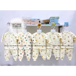 Bộ trần bông dày ấm cho bé từ 4-14kg