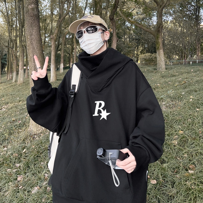 Áo Hoodie Tay Dài Dáng Rộng Phong Cách Mỹ Thời Trang Xuân Thu Mới Cho Nam