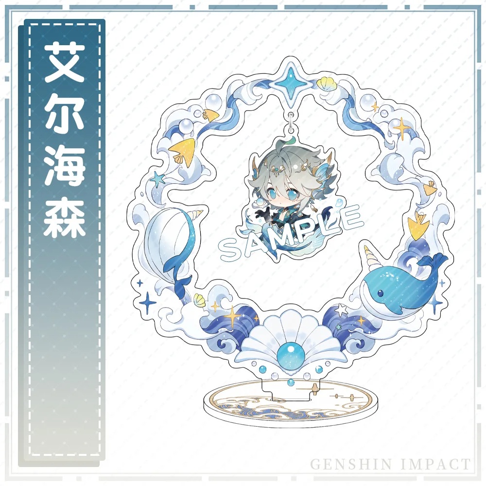 Mô hình Standee Game Genshin Impact Figures Furina Neuvillette Acrylic Lyney Cute Phụ kiện trang trí để bàn góc học tập