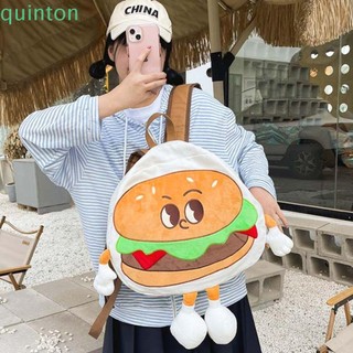 Shanhai Ba Lô Đi Học / Du Lịch Có Khóa Kéo Hình hamburger / hamburger Vui Nhộn