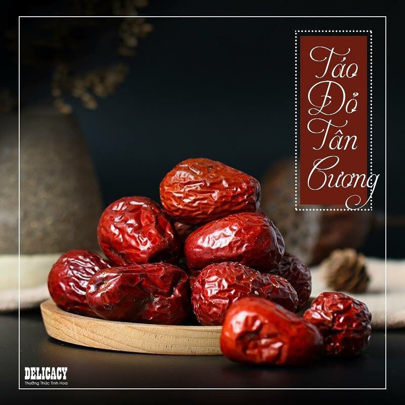 Shop táo đỏ hữu cơ tân cương sấy khô dẻo bổ khí huyết đẹp da size đại đóng túi zip 500g