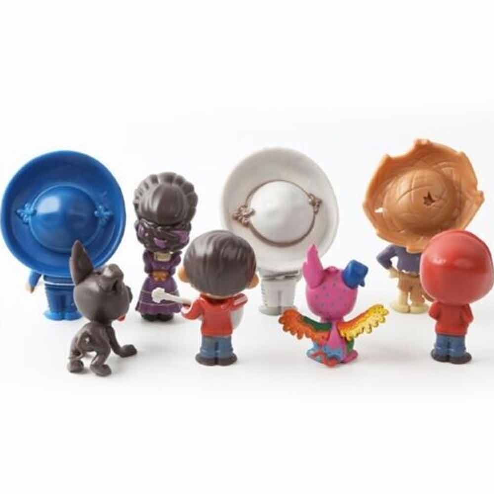 8pcs Dream Ring Travel Notes Handmade Model Coco Movie Character Toys Children's Toys