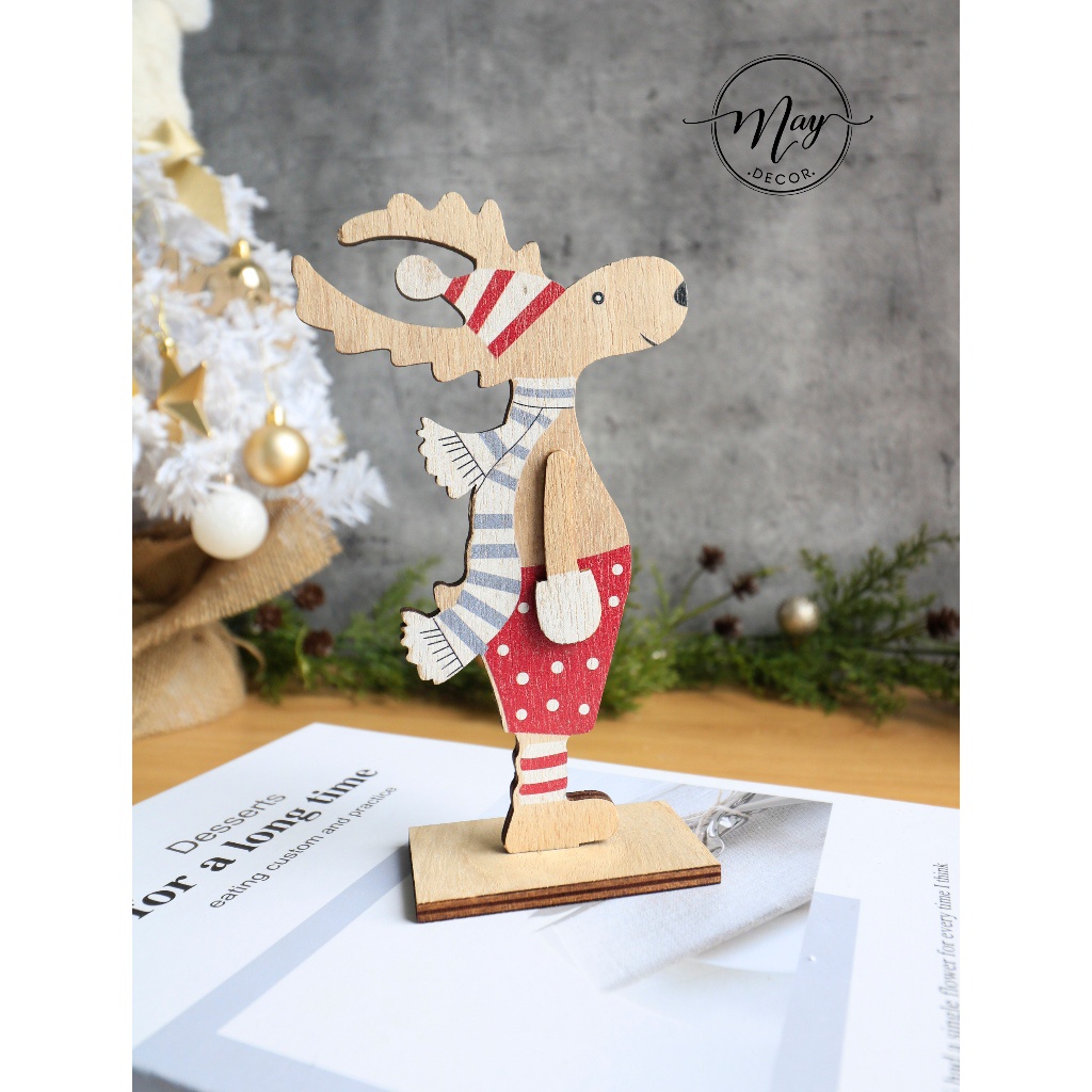 Cây Thông để bàn trang trí Có đèn và phụ kiện Noel 2023