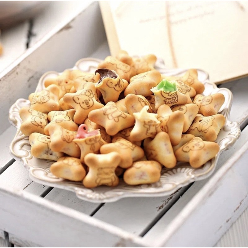 Bánh Gấu Bear mix vị nhân kem Đài Loan vị: Dâu, socola, kem sữa