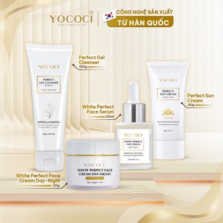 Bộ 4 sản phẩm chăm sóc toàn diện da mặt yococi (1 gel rửa mặt 100g, 1 kem face 20g, 1 kem chống nắng 50g & 1 serum 20ml