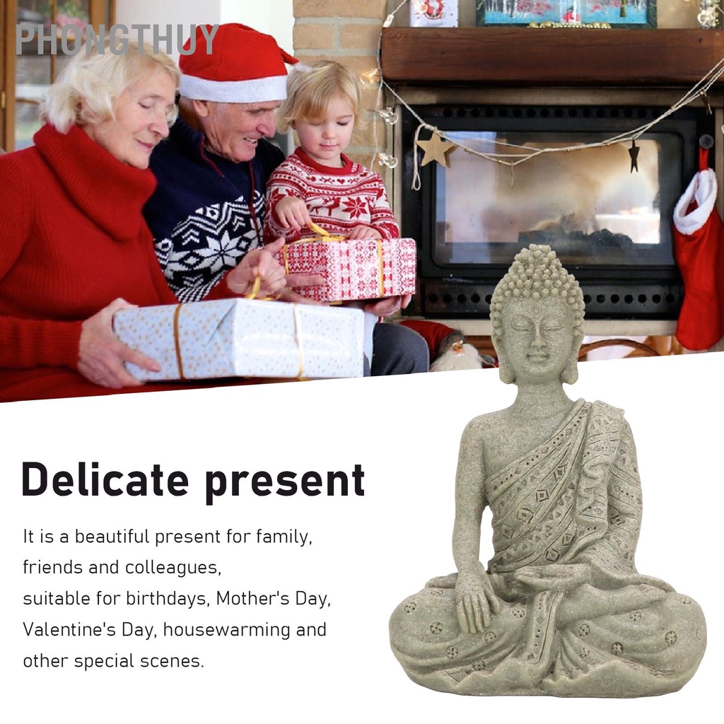 PhongThuy Tượng Phật Nhựa Tổng Hợp Trang Trí Tinh Tế cho Phòng Khách Văn