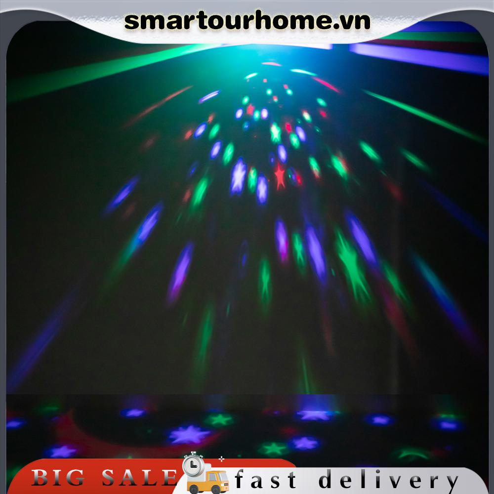 Đèn led Xoay Tròn Hình Ngôi Sao Cho Sân Khấu Tiệc dj Có Cổng Sạc usb