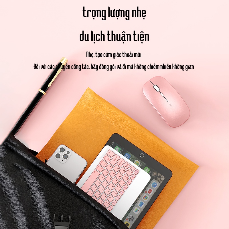 Bàn Phím Không Dây 10 -inch Dễ Thương, Bàn Phím Bluetooth Chất Lượng Cao Với Đèn LED, Phù Hợp Với Máy Tính Bảng Di Động