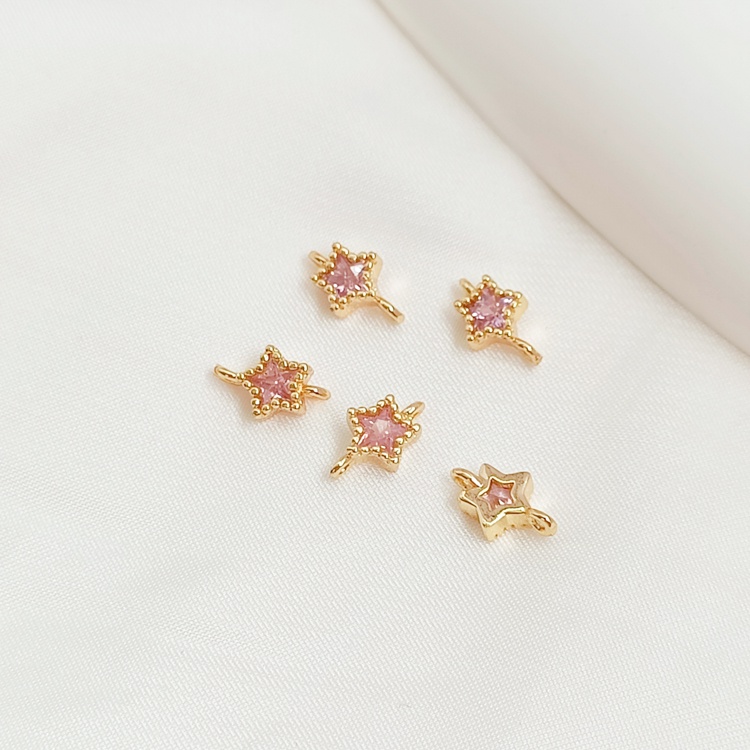 Dây Chuyền Mạ Vàng 14k Đính Đá zircon Hai Màu Sắc Dùng Làm Trang Sức diy