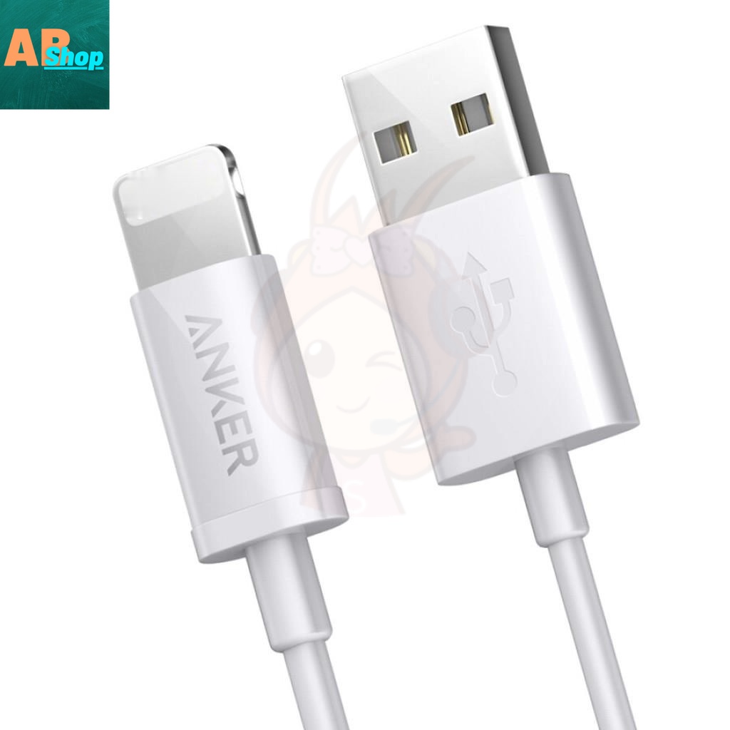 Dây Sạc ANKER A7101621 Được Chứng Nhận MFi Cho Iphone5 / 6s / 7P / SE / Ipad Air Mini Trắng