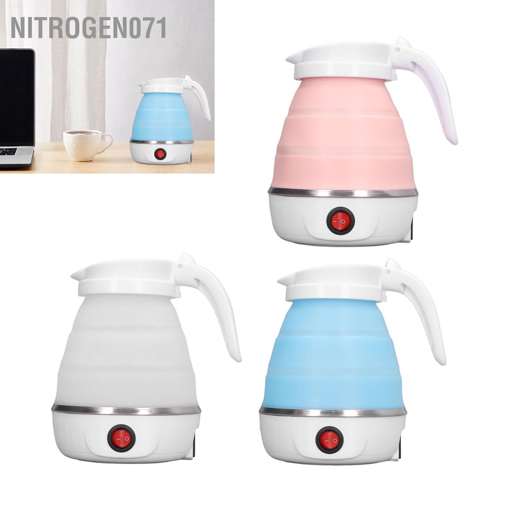 Nitrogen071 Gấp Điện 0.6L 400W Phích Cắm US 110V Ốp Nước Nóng Ấm Siêu Tốc Cho Cà Phê Sữa Trà Sôi