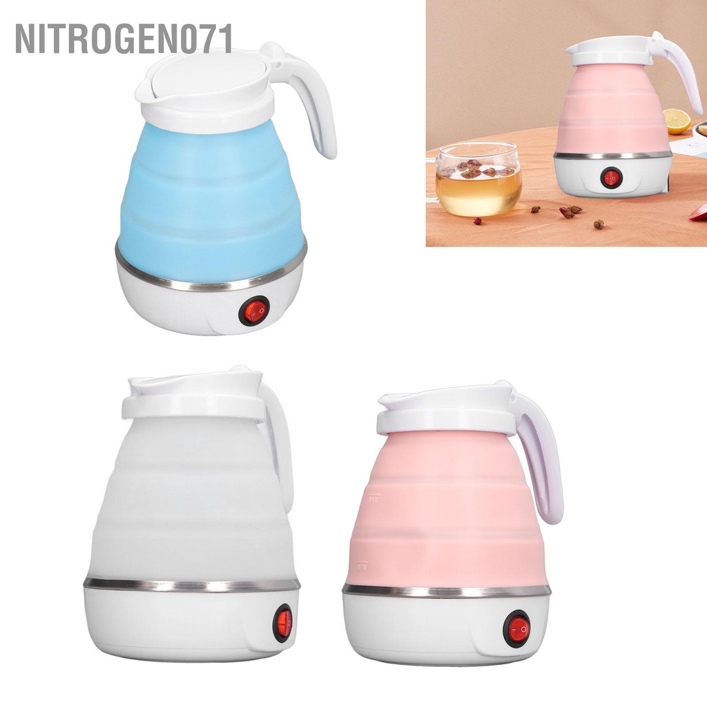 Nitrogen071 Gấp Điện 0.6L 400W Phích Cắm US 110V Ốp Nước Nóng Ấm Siêu Tốc Cho Cà Phê Sữa Trà Sôi