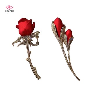 Trâm cài áo hình hoa hồng đỏ mới