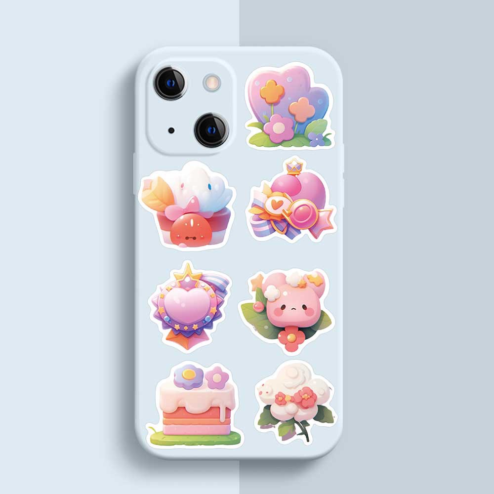 Bộ 56 Miếng Dán Trang Trí Mũ Bảo Hiểm / Bút Chì Chống Thấm Nước Họa Tiết kirby graffiti Dễ Thương