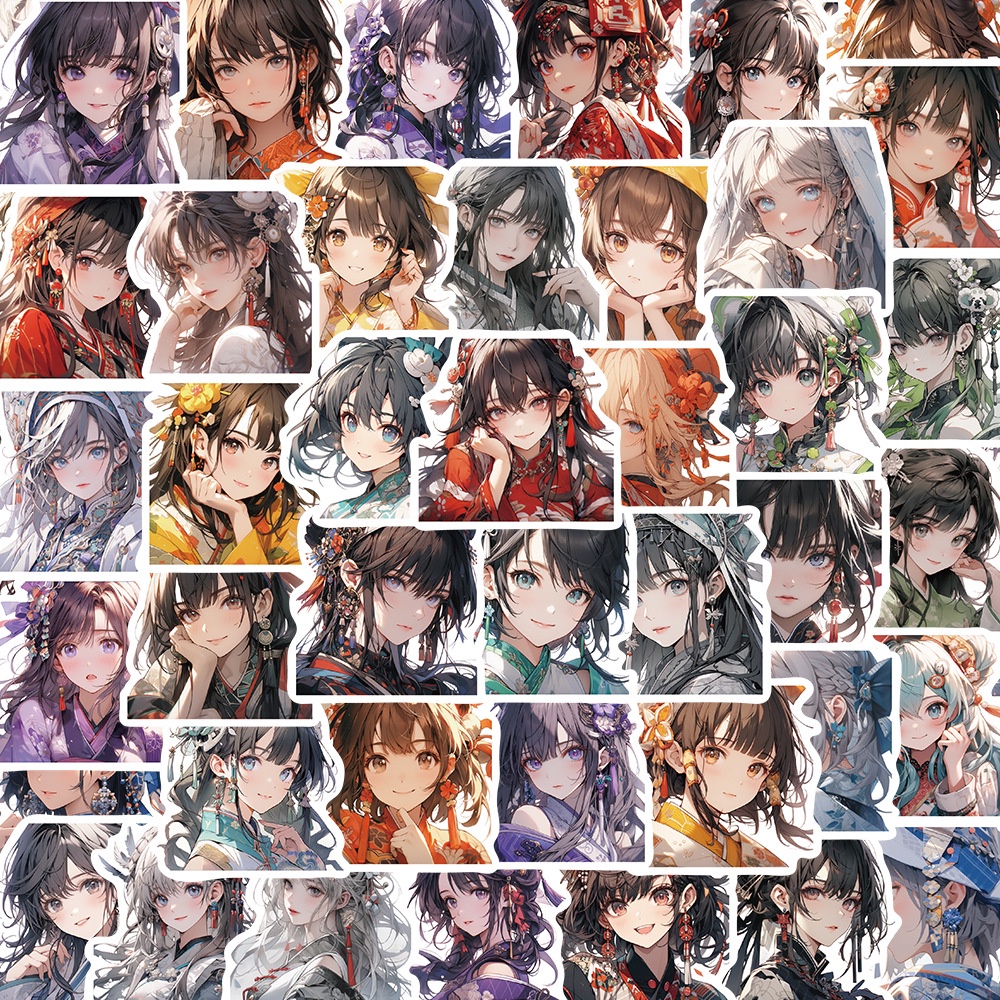 Bộ 50 Miếng Dán Hoạt Hình graffiti Chống Nước Trang Trí Mũ Bảo Hiểm / Bút Chì