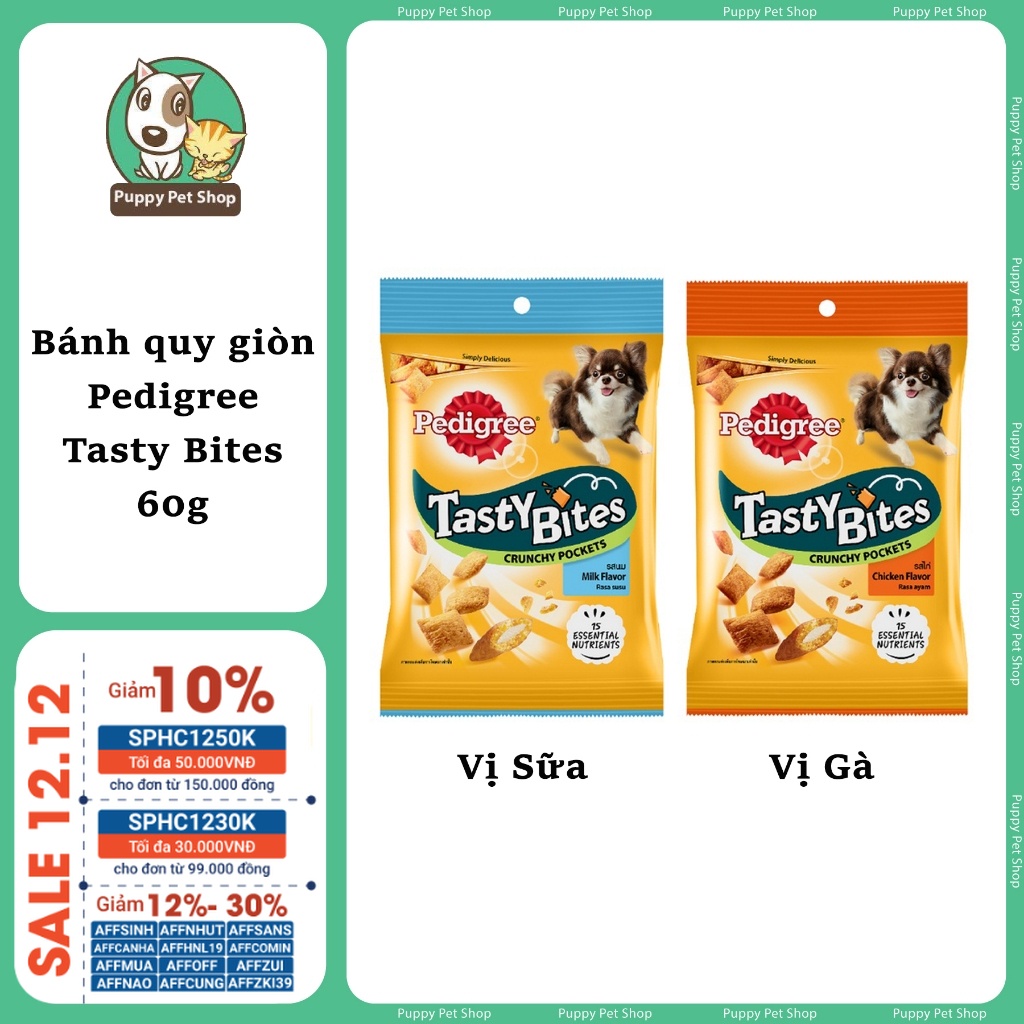 Bánh quy thưởng vị Sữa, thịt Gà cho chó Pedigree