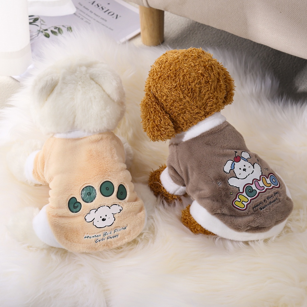 Áo hoodie Họa Tiết Hoạt Hình Thời Trang Thu Đông Cho Thú Cưng Sự Bảo Vệ
