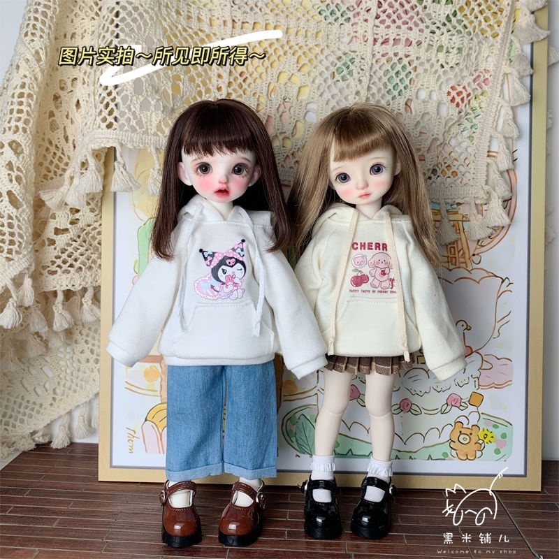 bjd 1 / 6 30cm quần áo búp bê sáu xu cotton hoạt hình dễ thương áo khoác búp bê