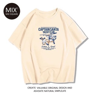 Áo thun nữ form rộng cotton cổ tròn in basic