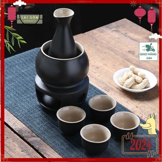 Bộ bình và ly rượu gốm sứ phong cách Nhật Bản Japanese Hot Ceramic Sake Set