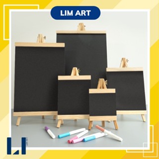 Bảng đen kèm giá vẽ bằng gỗ thông mini để bàn gấp gọn