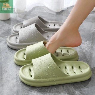 Dép lê nam nữ có lỗ thoáng khí mang trong nhà, nhà tắm, văn phòng bằng caosu dẻo siêu bền, êm chân, chống trơn