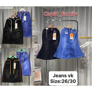 Size đại cồ 35-45kg: chân váy jean thời trang sành điệu cho bé gái - cvj