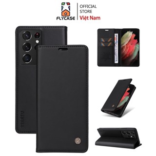 Bao Da điện Thoại FLYCASE cho Samsung S20 S21 S23 FE/S20 S21 S22 S23 S24 Note 20 Ultra Da Gập Có Ngăn Đựng Thẻ Cho