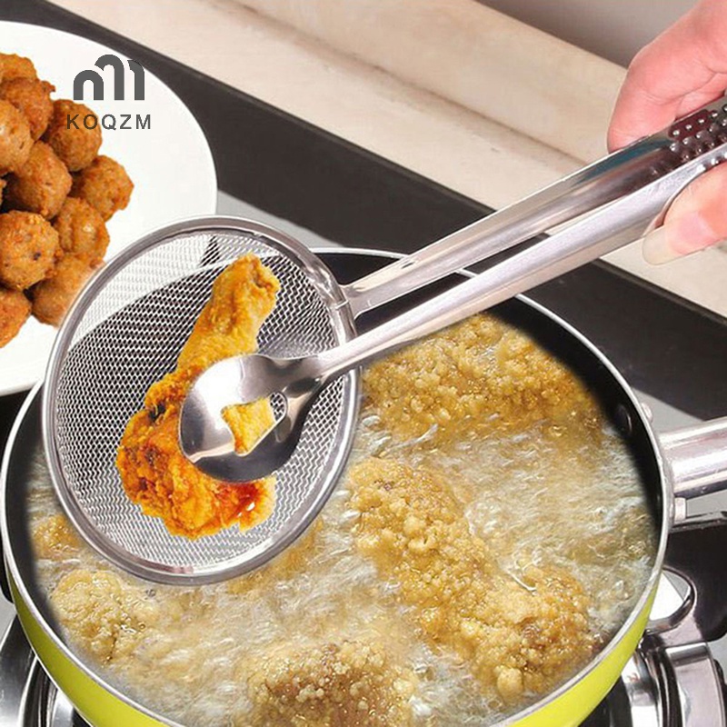 Muỗng Lọc Dầu Bằng Thép Không Gỉ Chiên Rau Củ Quả [Mới]