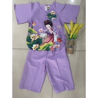 [14-22kg] Áo bà ba cách tân cho bé gái,chất vải lụa mềm mại(TT153)