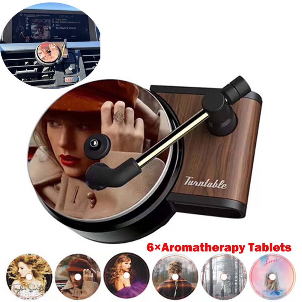 Turnable Music Player Car Perfume Vent Clip Music Player Box Perfume